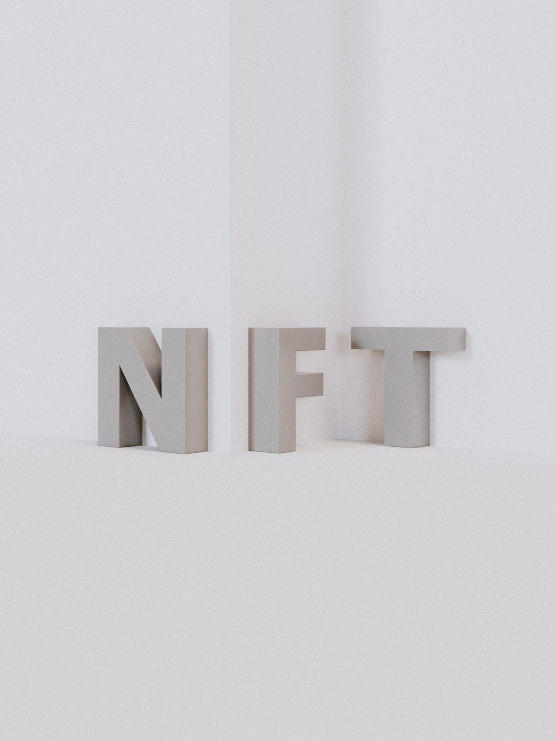 Initials NFT against white background