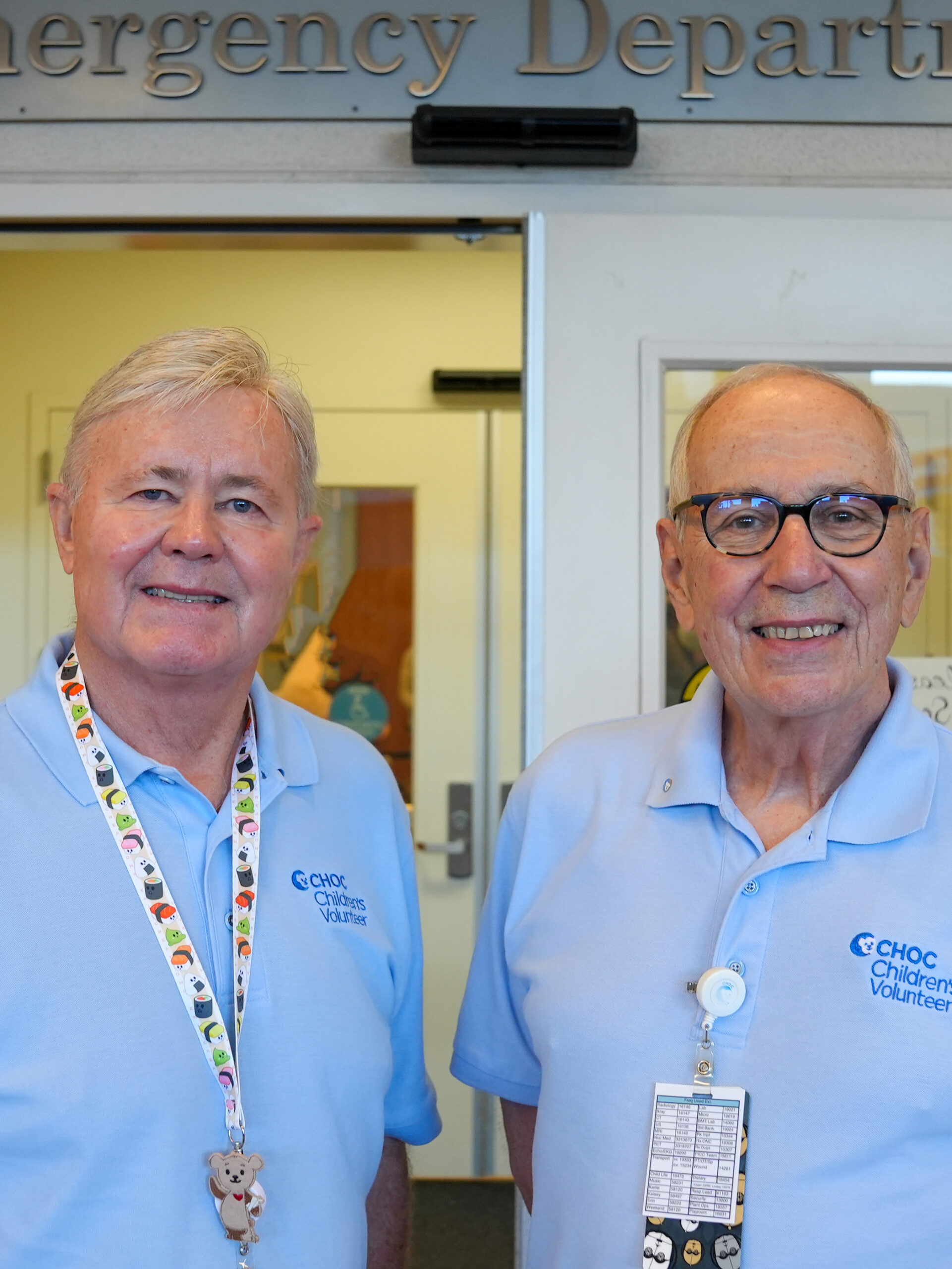 CHOC ED volunteers - Ron Ainsworth and Jack Bruno