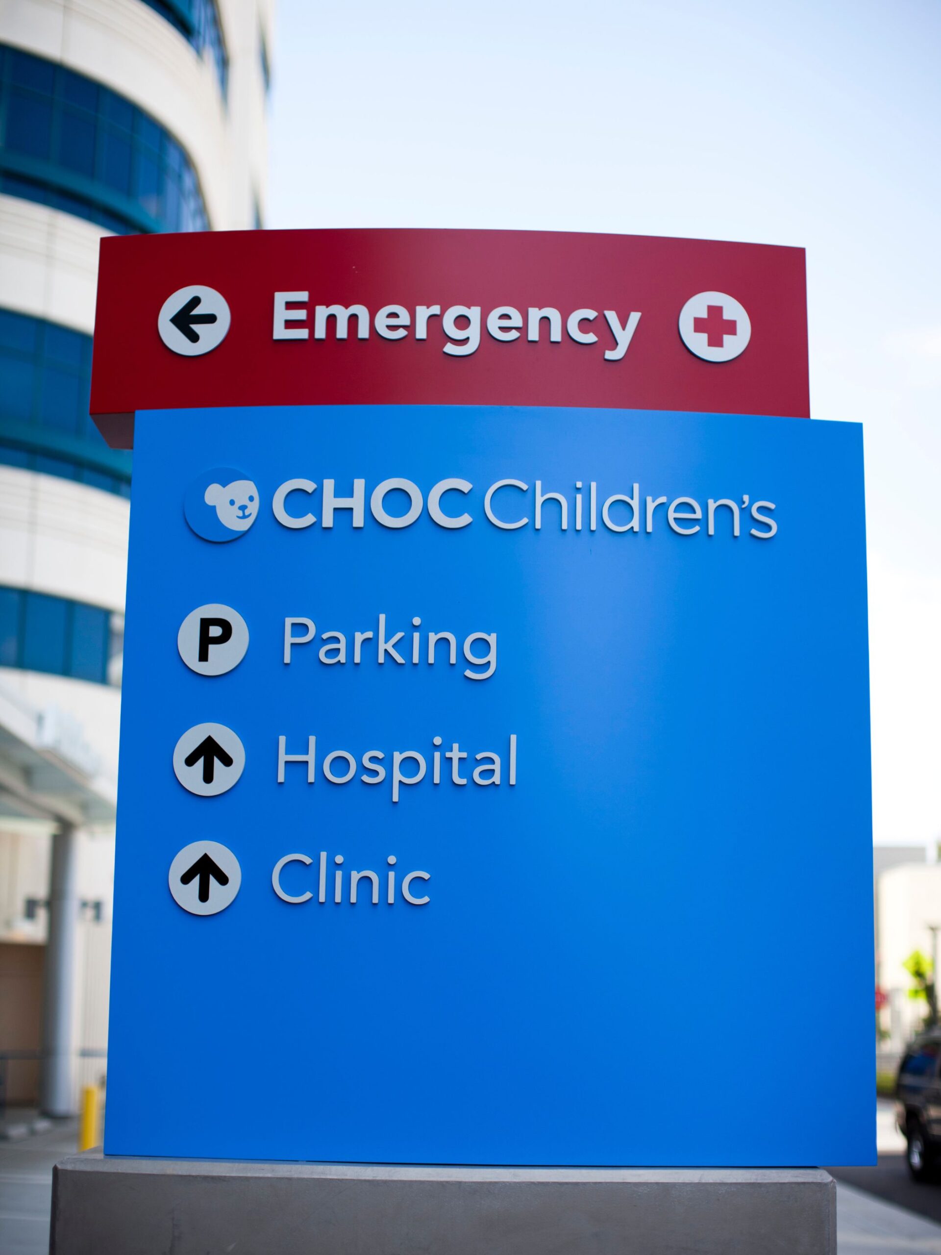 Emergency department sign at CHOC