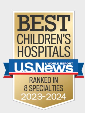 U.S. News and World Report Badge - Ranked in 8 specialties 2023-2024 - CHOC