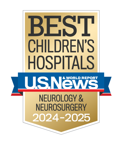 U.S. News and World Report badge 2024-25 - CHOC ranks as best hospital for neurology and neurosurgery