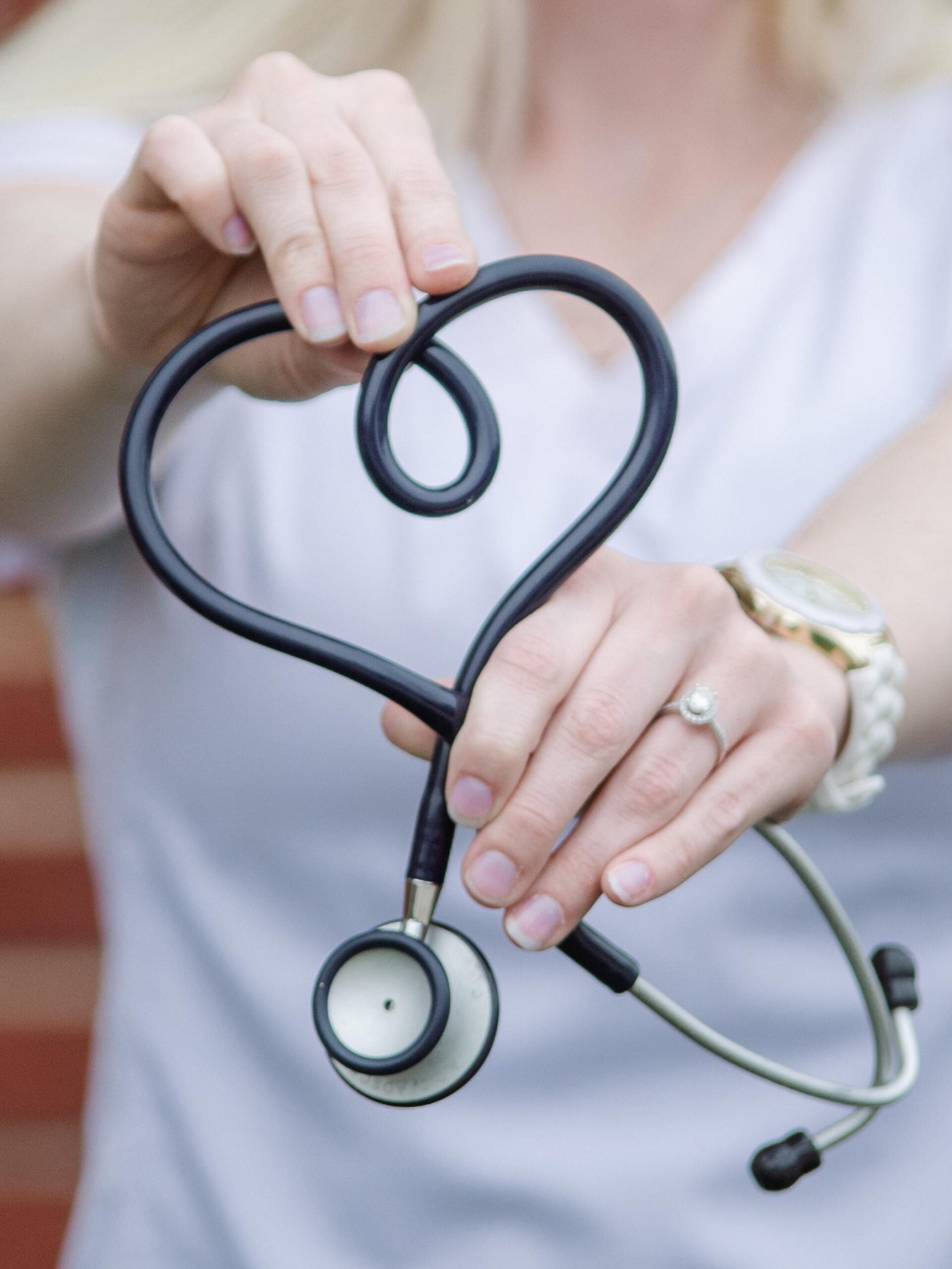 Nurse with a heart-shaped stethoscope