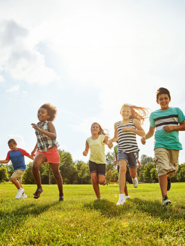 kids playing outside summer