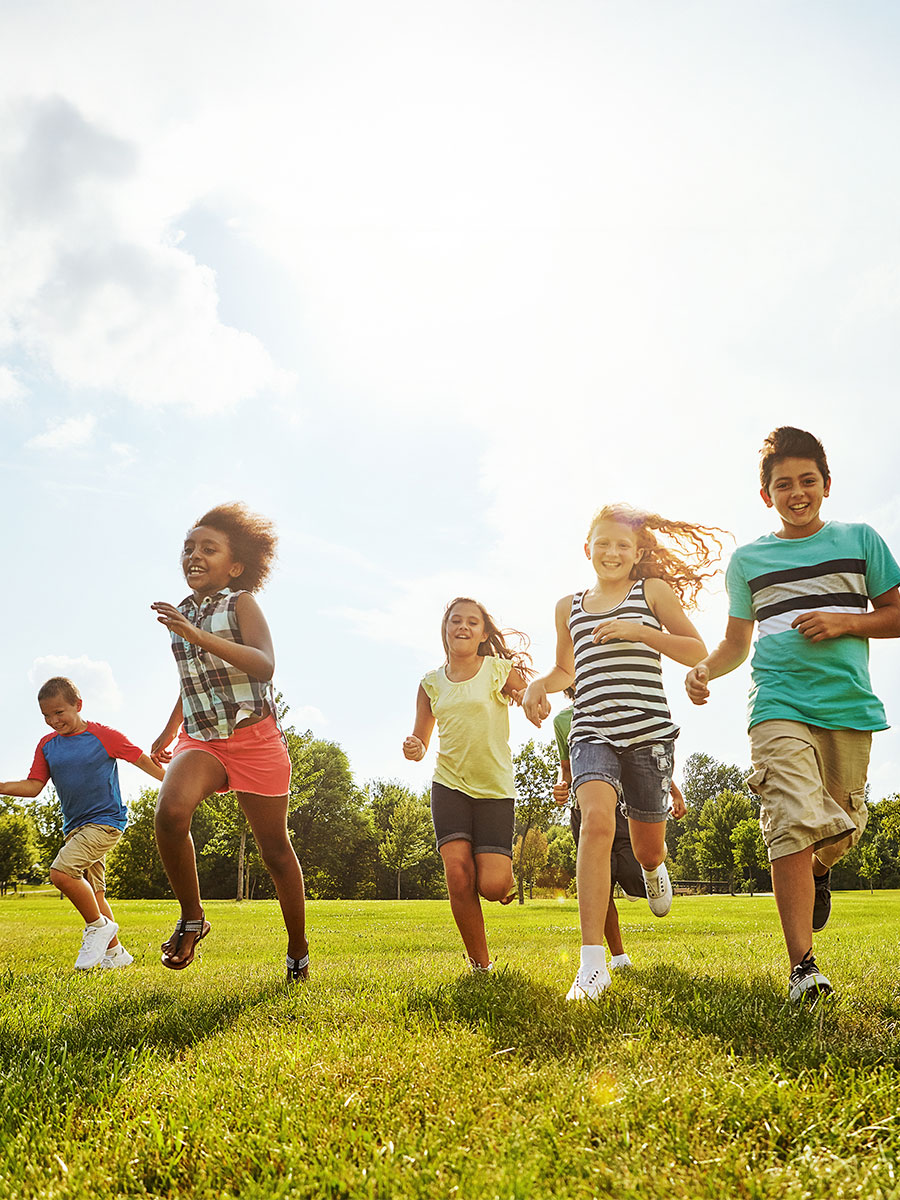kids playing outside summer